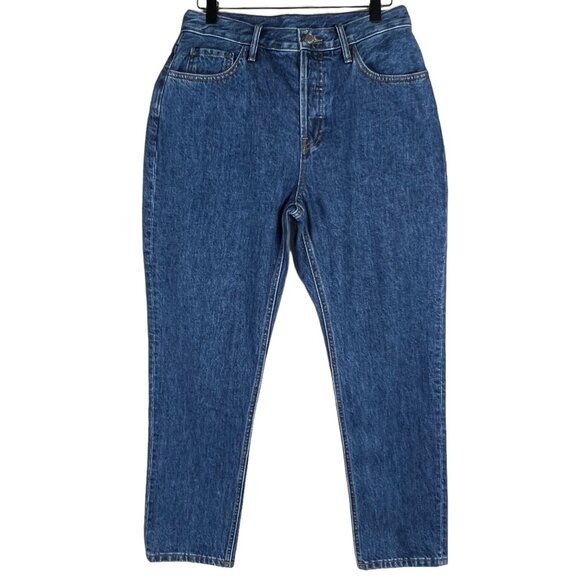 NWOT Everlane The Rigid Way-High Jeans in Indigo 100% Organic Cotton Size 28 R - Picture 1 of 10
